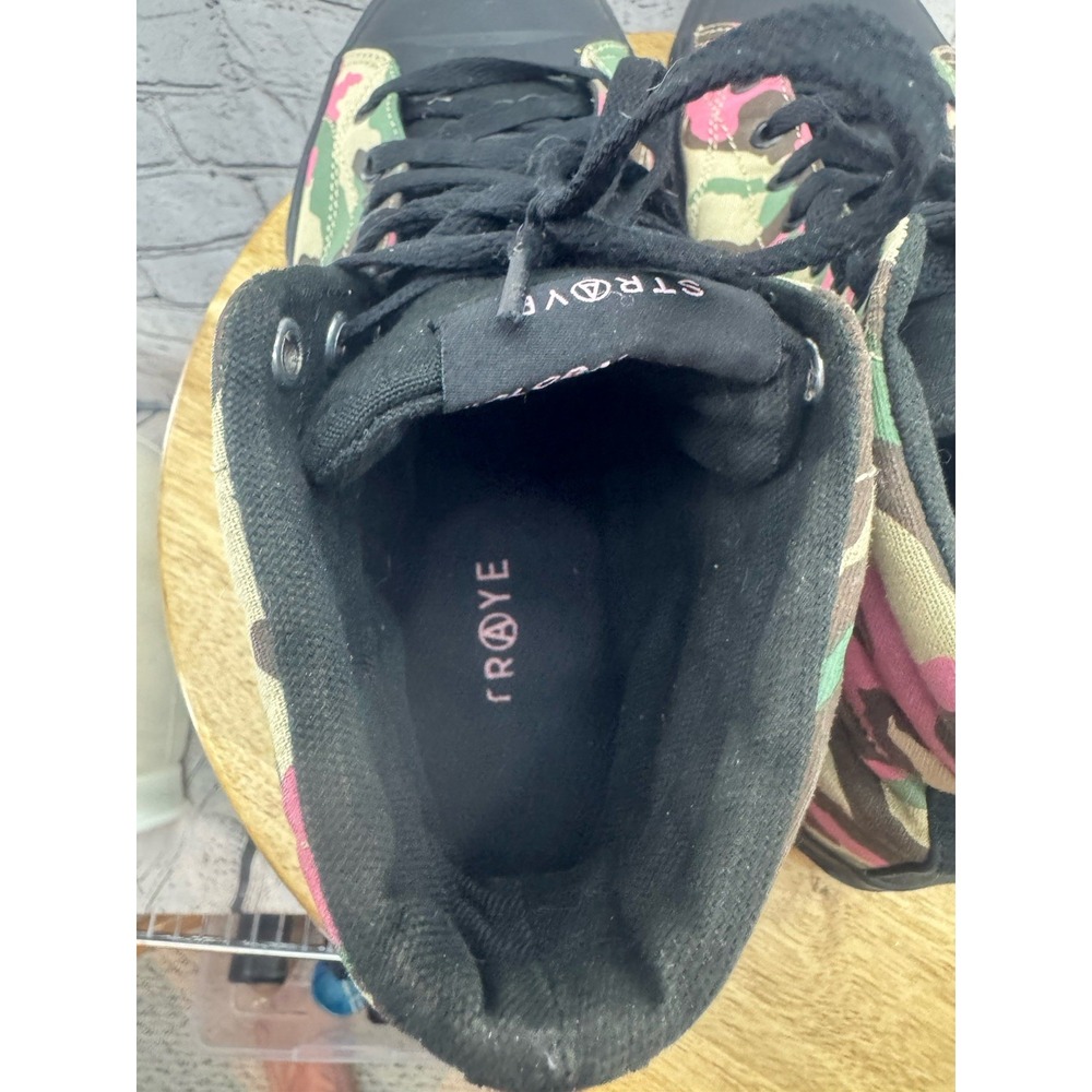 STRAYE Venice Pink‎ Green Camo High Top Skateboarding Sneakers Men's Size 9.5 - Picture 11 of 13